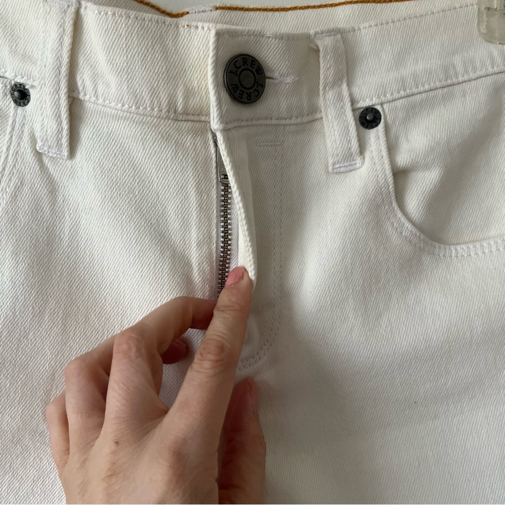 J. Crew Cream Jean Shorts - Picture 2 of 5